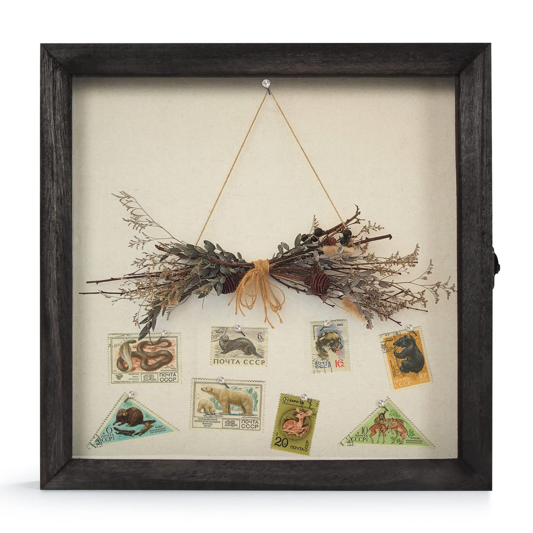 TJ.MOREE Flower Shadow Box Vitrine Schattenbox-Rahmen mit Glasfenster Hochzeitsstrauss Erinnerungsst