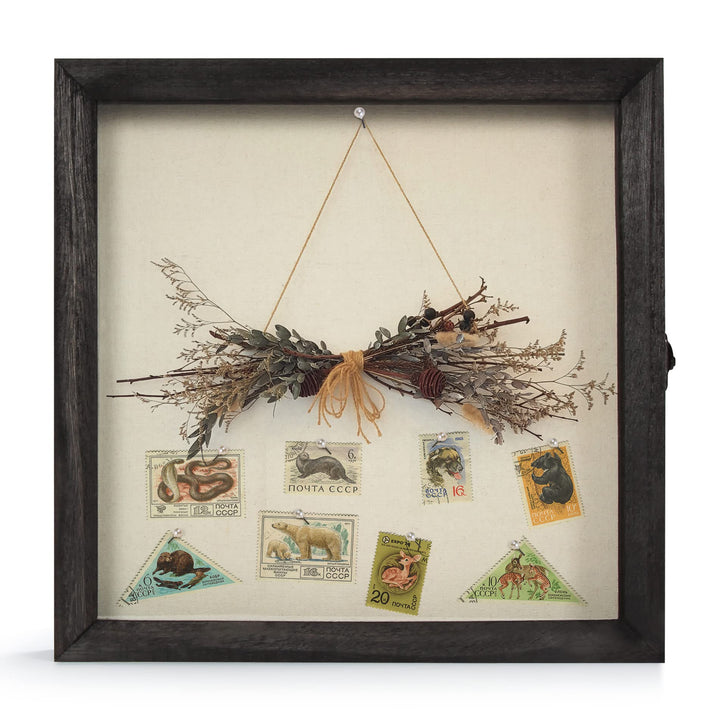 TJ.MOREE Flower Shadow Box Vitrine Schattenbox-Rahmen mit Glasfenster Hochzeitsstrauss Erinnerungsst