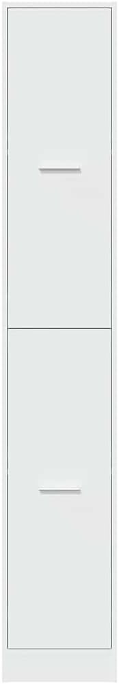 vidaXL Apothekenschrank, weiss, 30 x 41 x 174,5 cm, aus Spanplatte, Apothekenschrank, Apothekenmöbel