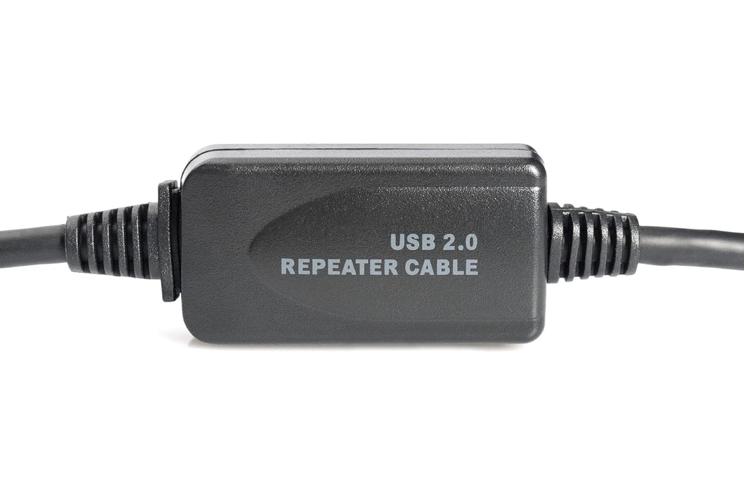 DIGITUS Aktives USB 2.0 Verlängerungskabel, Repeaterkabel, 20 m Länge, USB A Stecker auf USB A Buchs
