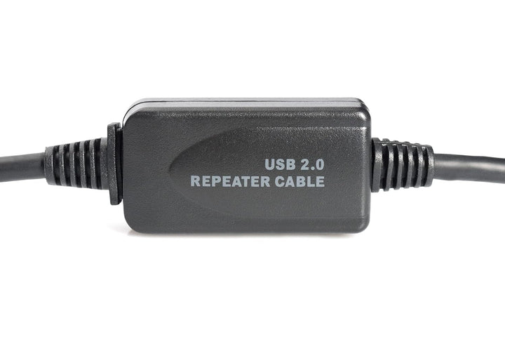 DIGITUS Aktives USB 2.0 Verlängerungskabel, Repeaterkabel, 20 m Länge, USB A Stecker auf USB A Buchs