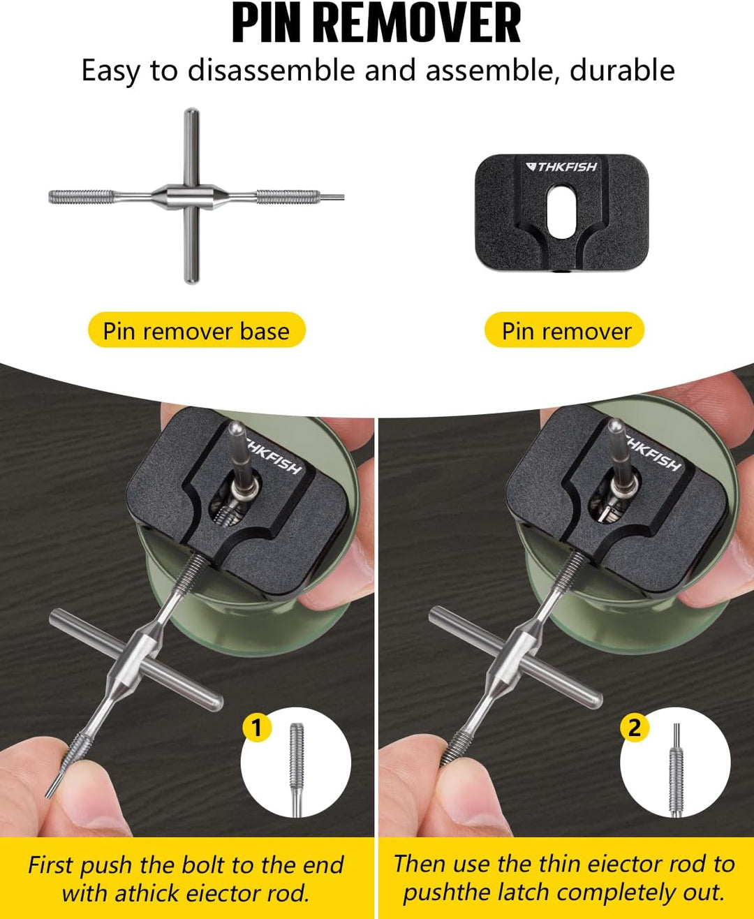 THKFISH Wartungsset für Angelrollen,Rollenreinigungsset,Kompaktes Angelreparaturset,Angelrollen-Pfle