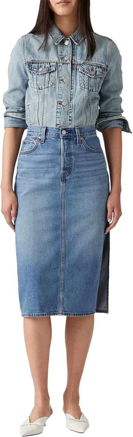 Levi's Damen Side Slit Skirt Rock, Artist Divided