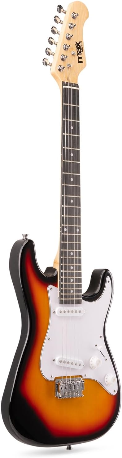 Max GigKit Junior 3/4 - Kinder E Gitarre Set, E Guitar, Elektrogitarre mit Verstärker 20 Watt, Tasch