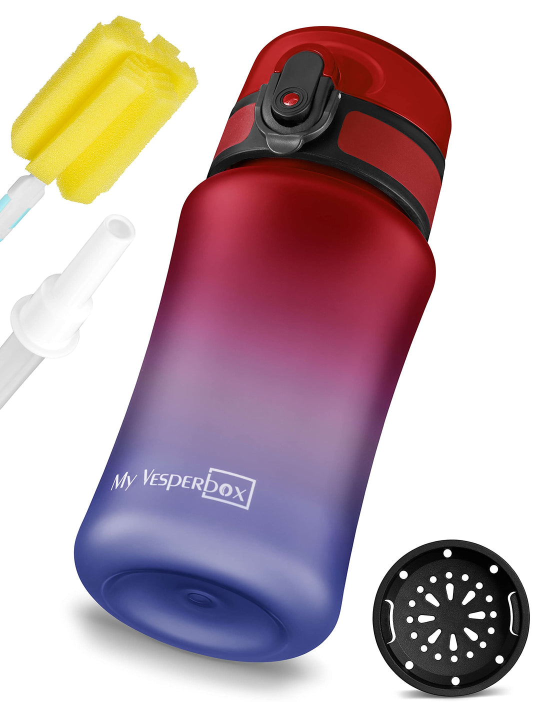My Vesperbox – Minny - Kinder Trinkflasche auslaufsicher – mit Strohhalm oder Sieb - 350ml, 500ml –