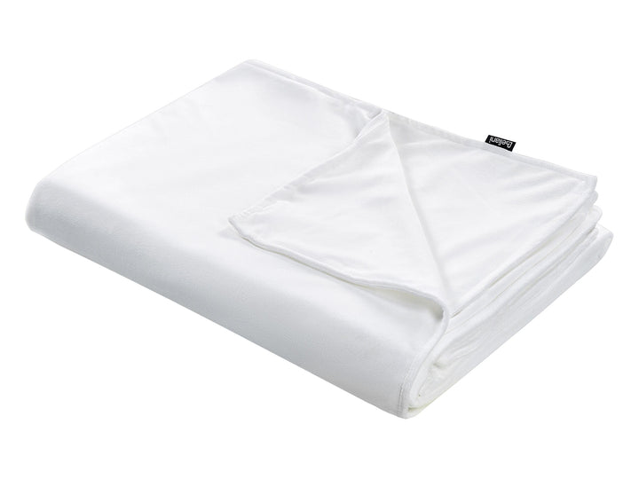 Beliani Bezug für Gewichtsdecken Minky-Stoff 100 x 150 cm weiss flauschig modern Rhea