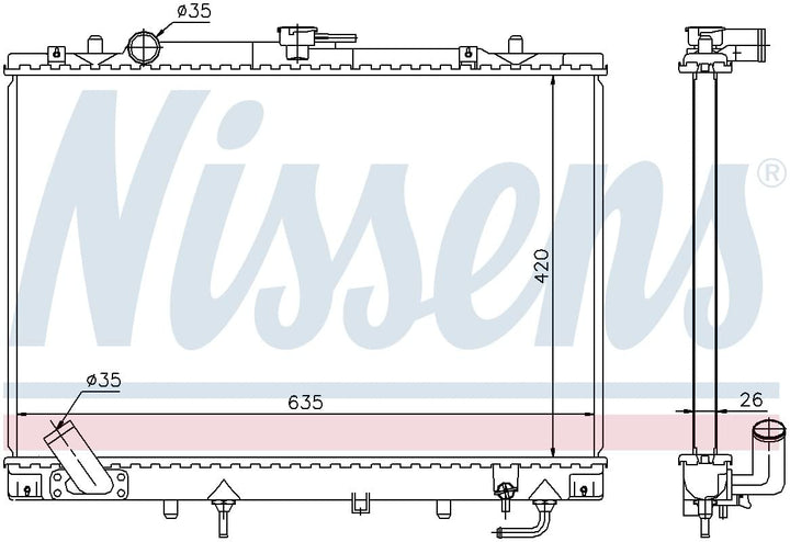 Nissens 68154 Kühler, Motorkühlung