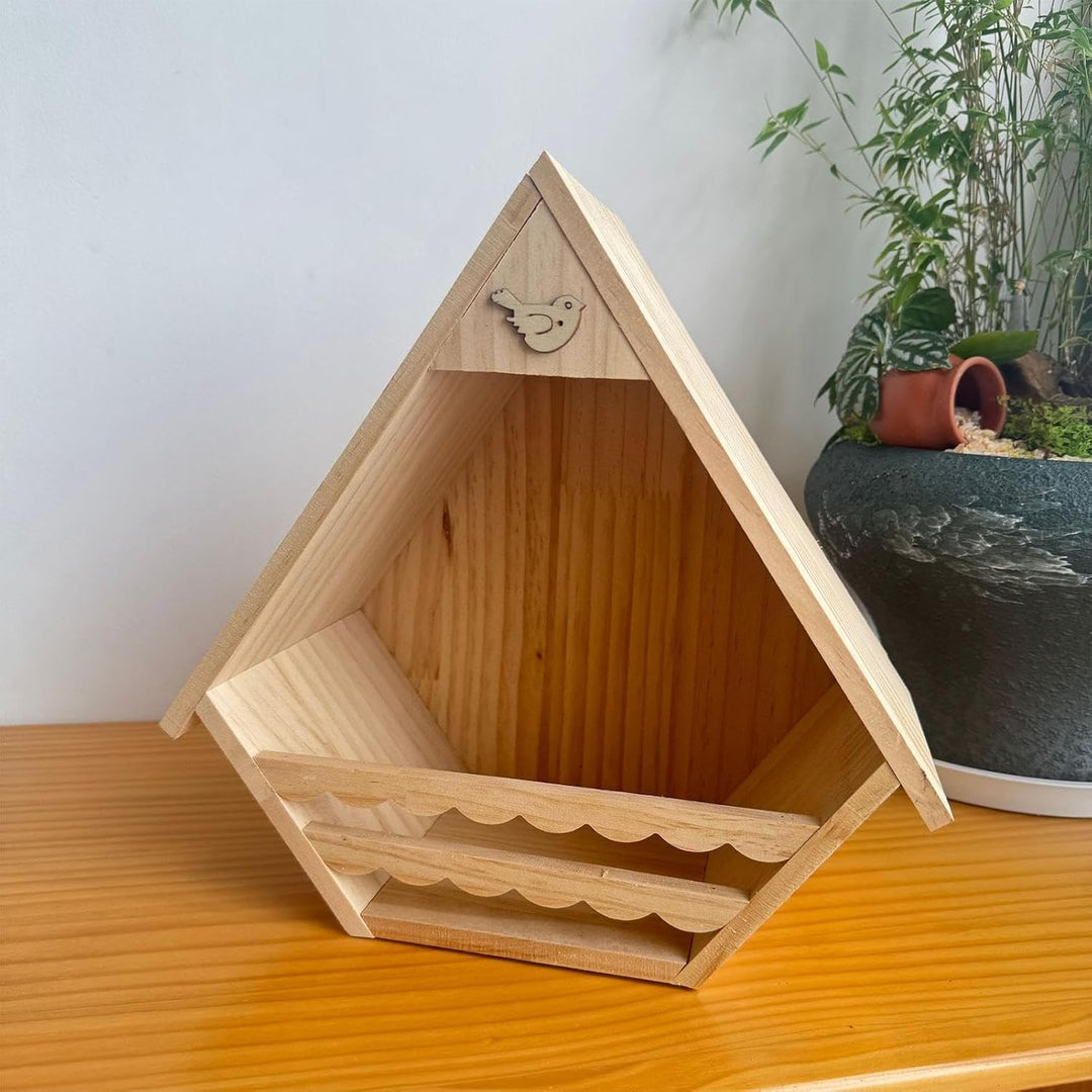 Hinterhof Vogelnest Holz Gartenhaus Wildvogel Unterschlupf mit Easy Mount Feature Outdoor Nistkasten
