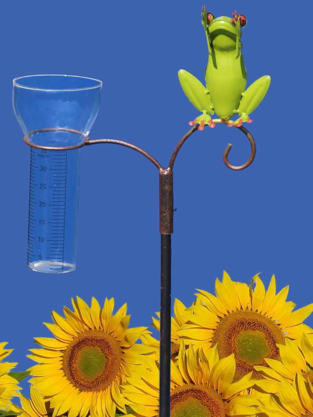 Pommerntraum ® | Regenmesser Niederschlagsmesser Pluviometer + Meisenknödelhalter - tolle Gartendeko