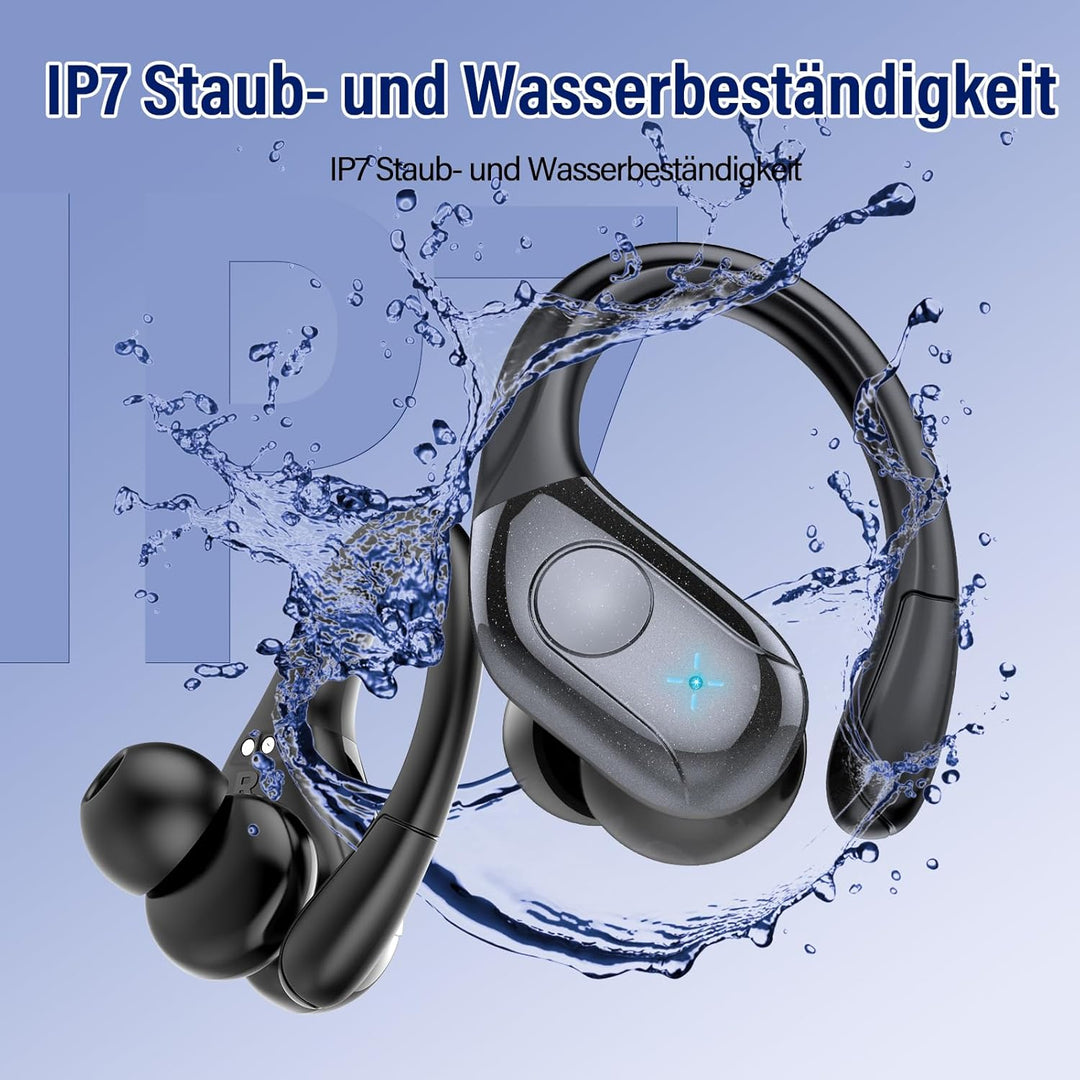 Bluetooth Kopfhörer Sport, 75H, In Ear Kopfhörer Kabellos Bluetooth 5.4, HiFi Stereo, Ohrhörer mit 4