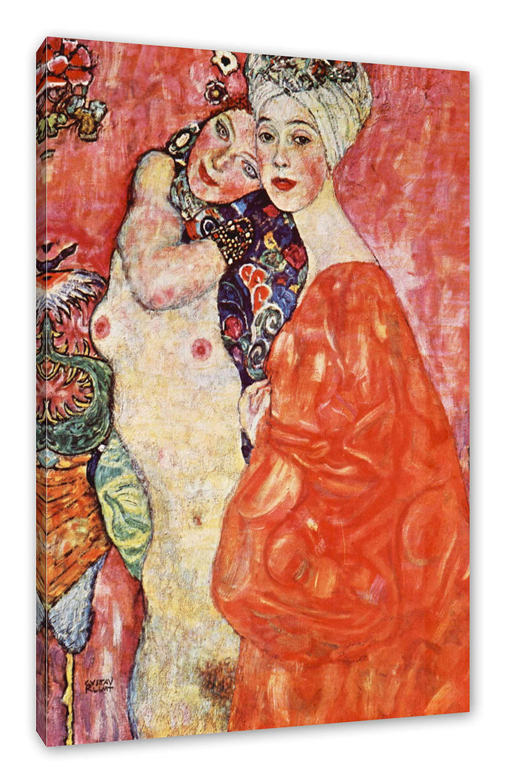 Generisch Gustav Klimt - Die Freundinnen als Leinwandbild / Grösse: 100x70 cm / Wandbild / Kunstdruc
