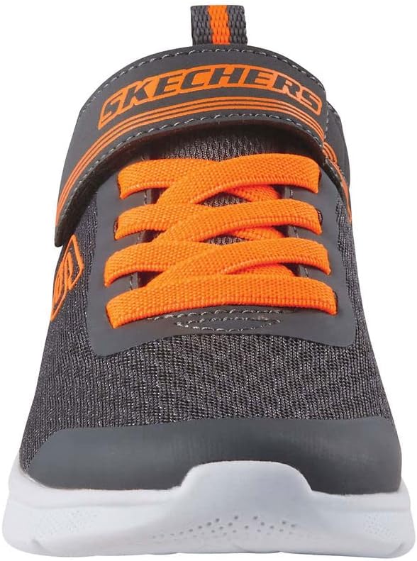 Skechers Jungen 403773l BKRD Sneaker 27 EU Charcoal Textile Orange Trim, 27 EU Charcoal Textile Oran
