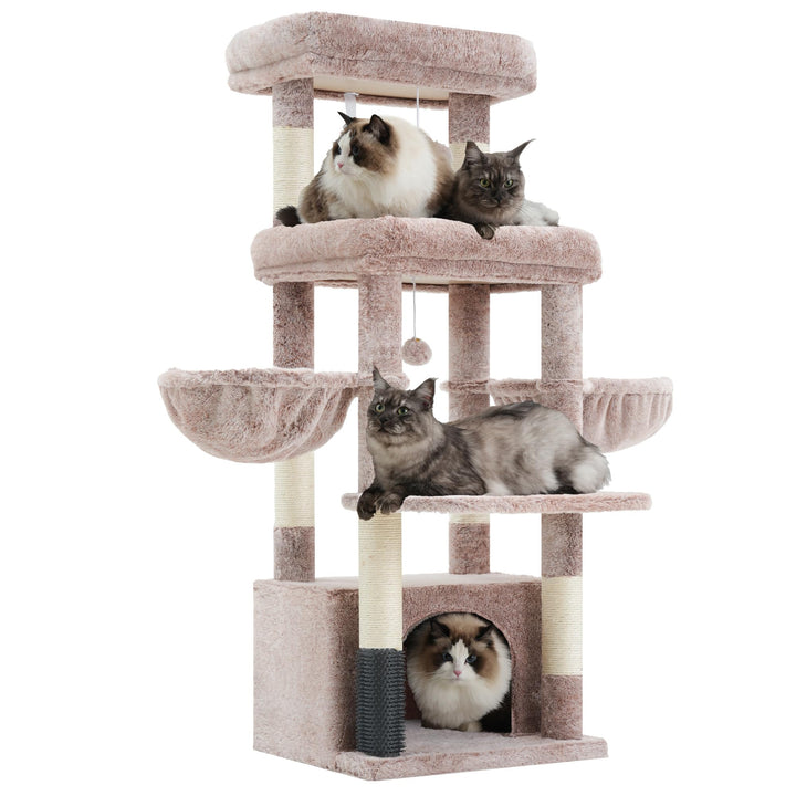 Hey-brother Kratzbaum, Katzenbaum für Grosskatze und Maine-Coon-Katzen, mehrstöckiger Stabil Katzenk