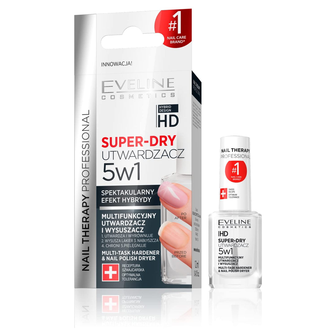 Eveline Cosmetics Nageltherapie Professioneller Super-Dry 5-in-1 Multifunktionaler Härter und Trockn