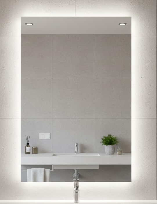 BD ART - Wandspiegel - Badspiegel - Spiegel Gross - Mirror - Ganzkörperspiegel - mit LED Beleuchtung