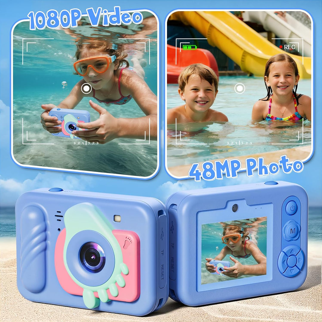 Upgrade Kinderkamera Sofortdruck für Jungen und Mädchen,1080P HD Dual-Linse Selfie Digitalkamera mit