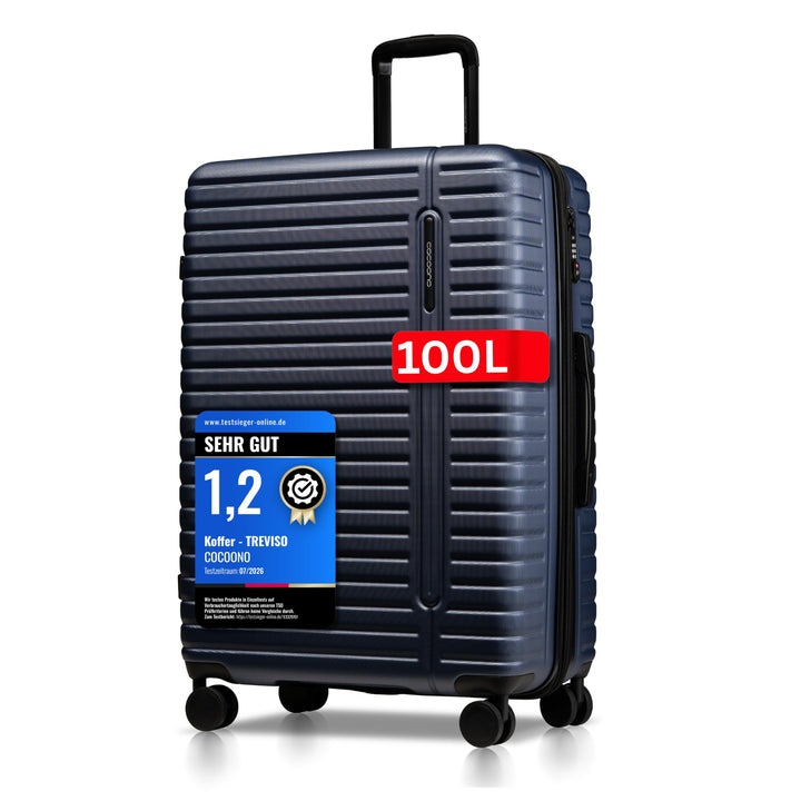 Cocoono Hartschalenkoffer XL Gross - 100L Volumen erweiterbar auf 117L - 158cm Gurtmass - 8 Rollen 3