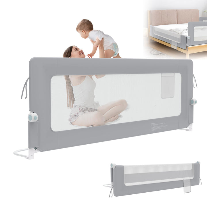 1st Bettgitter Bettschutzgitter Kinderbettgitter für Kinder, Rausfallschutz Bett Babybettgitter Klap