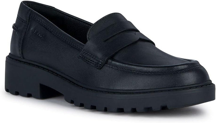 Geox Mädchen J Casey Girl C Moccasin 34 EU Schwarz, 34 EU Schwarz