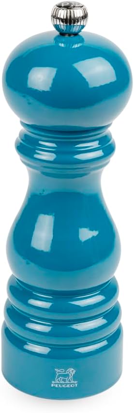 Manuelle Pfeffermühle aus lackiertem Holz, Pazifikblau, 18 cm Pazifikblau Pfeffermühle, Pazifikblau