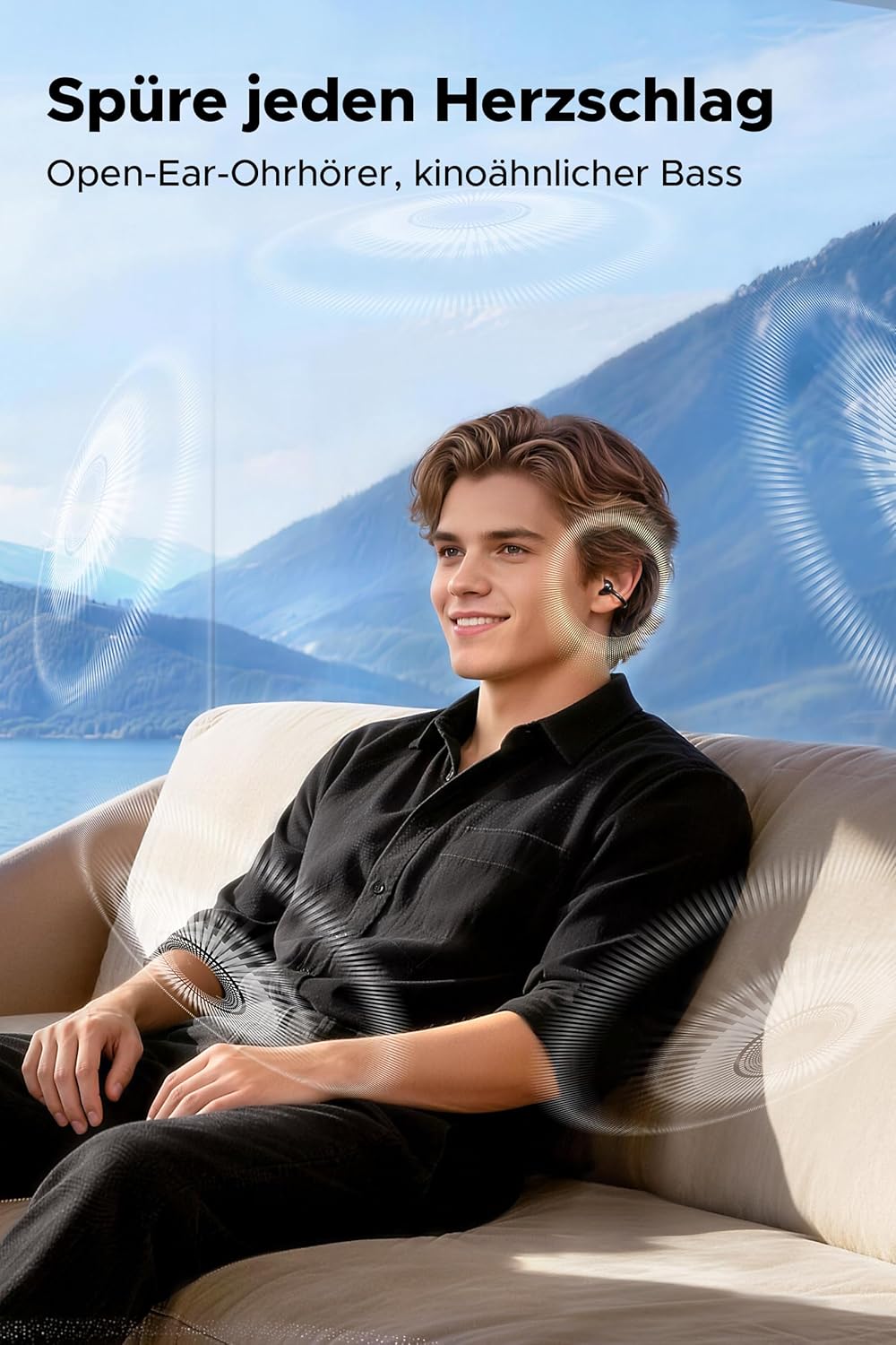 SoundPEATS PearlClip Pro Open Ear Bluetooth Kopfhörer, Clip On Kopfhörer Bluetooth 5.4 Earbuds, ganz