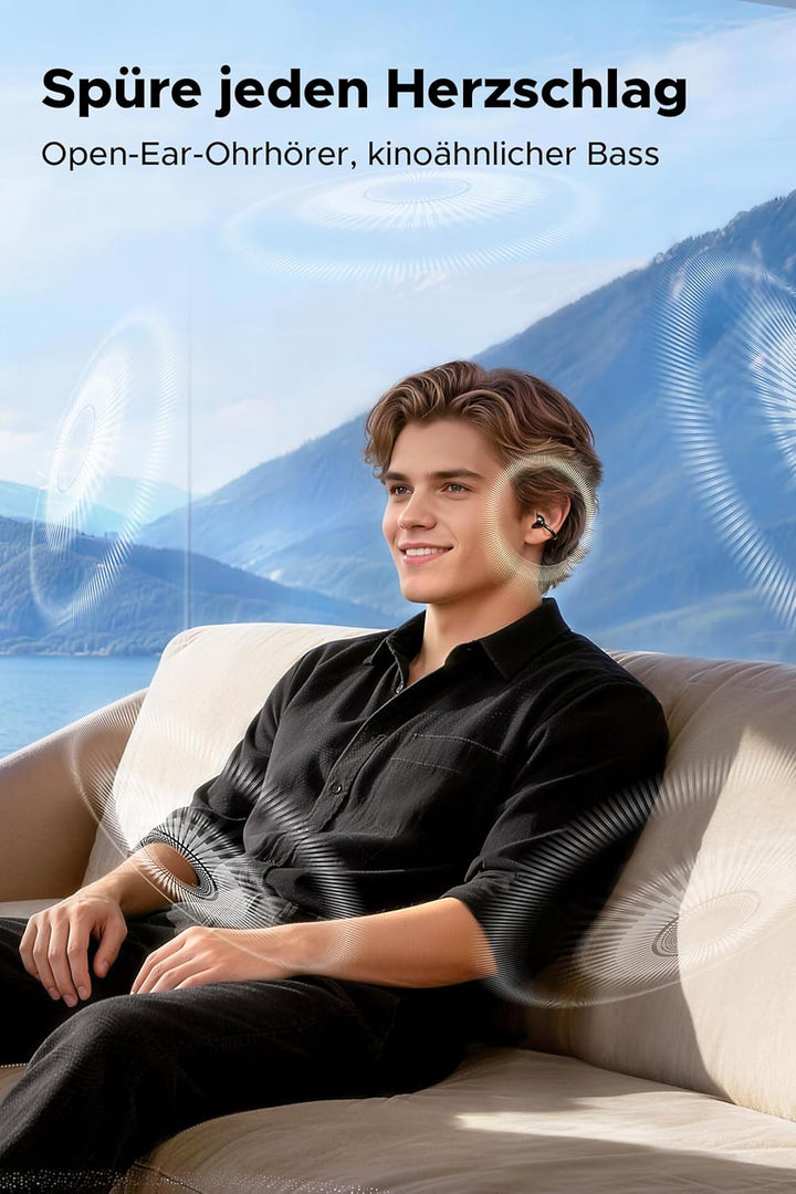 SoundPEATS PearlClip Pro Open Ear Bluetooth Kopfhörer, Clip On Kopfhörer Bluetooth 5.4 Earbuds, ganz