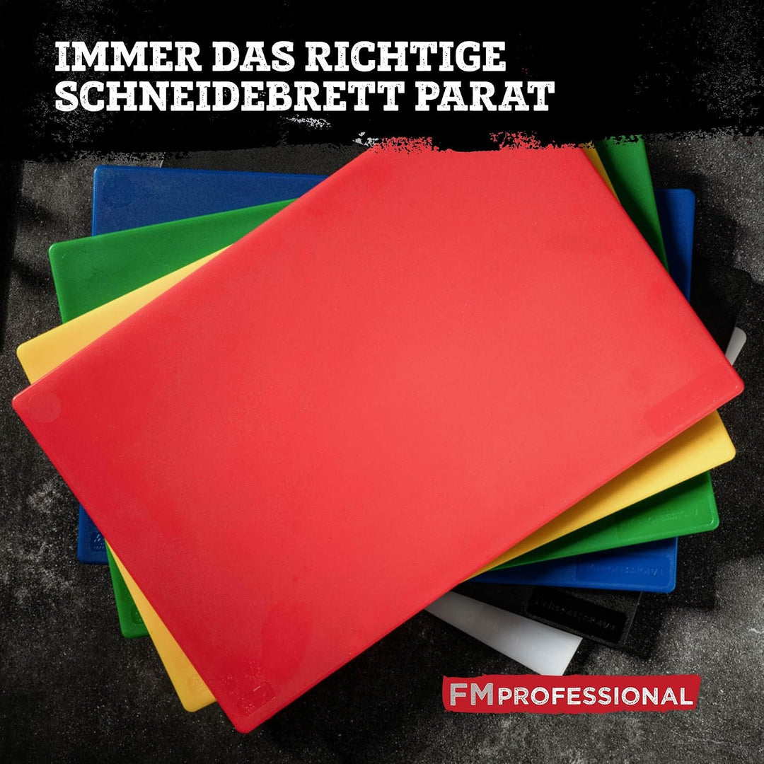 Schneidebrett aus Kunststoff Extra Gross – Farbe Rot: Für rotes Fleisch – Farbcodierung nach HACCP –