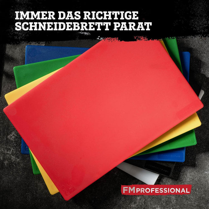 Schneidebrett aus Kunststoff Extra Gross – Farbe Rot: Für rotes Fleisch – Farbcodierung nach HACCP –