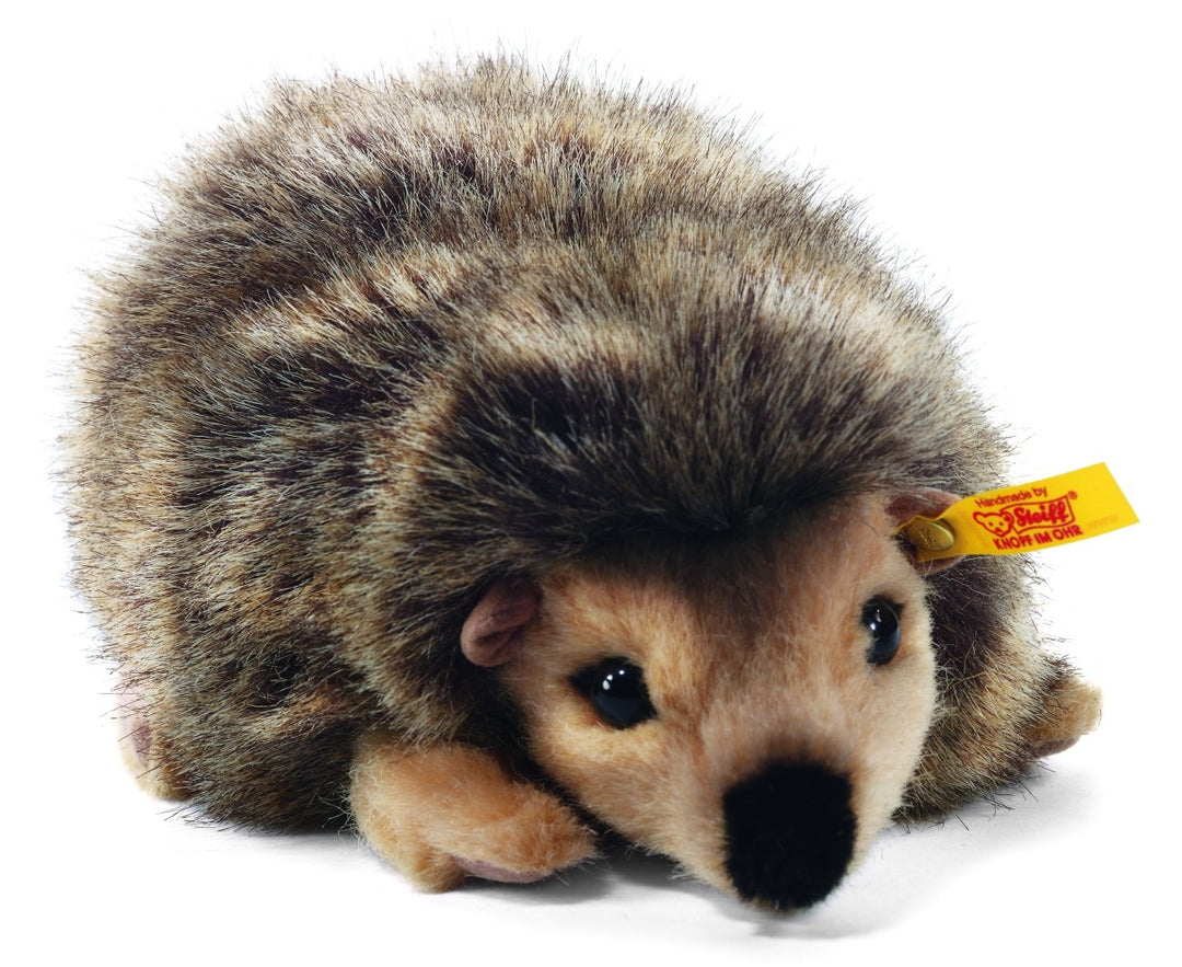 Steiff Joggi Igel - 16 cm - Kuscheltier für Kinder - weich & waschbar - braun meliert (070792)