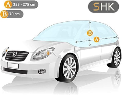 Z4L Autoabdeckung Halbgarage für Winter Sommer Herbst Scheibenabdeckung SM geeignet für FIAT 500 Bj.