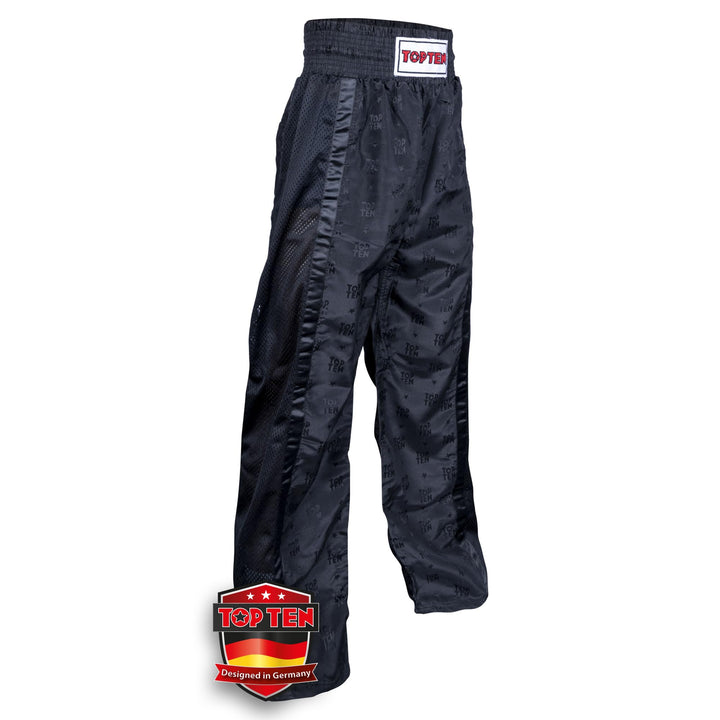 TOP TEN Kickboxhose „Mesh“ Schwarz - Schwarz 130, Schwarz - Schwarz 130