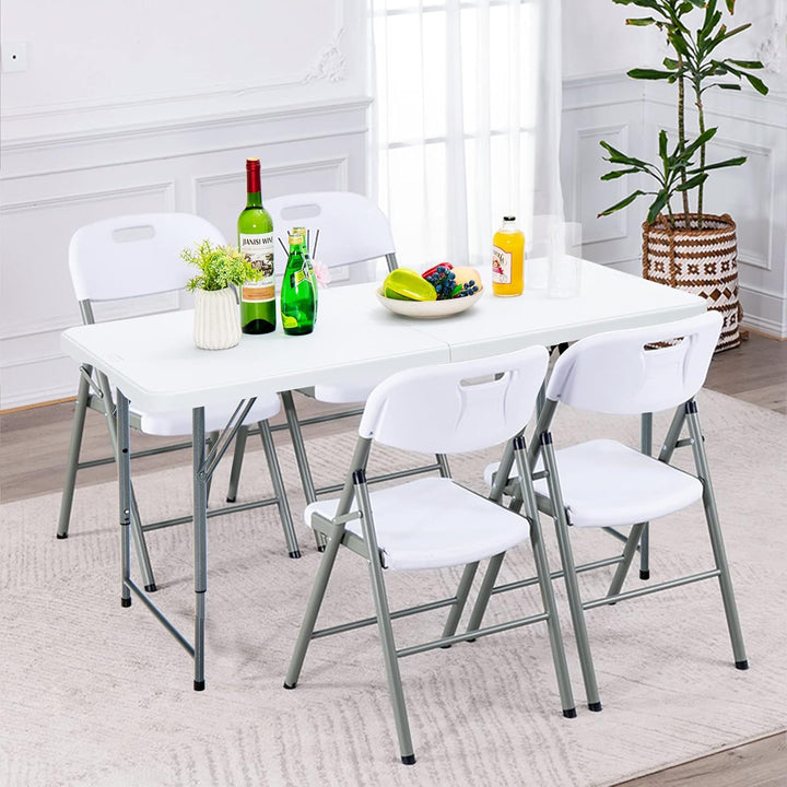 KOMFOTTEU Campingtisch klappbar, Klapptisch Höhenverstellbar, Gartentisch mit Griff bis 150 kg, Balk