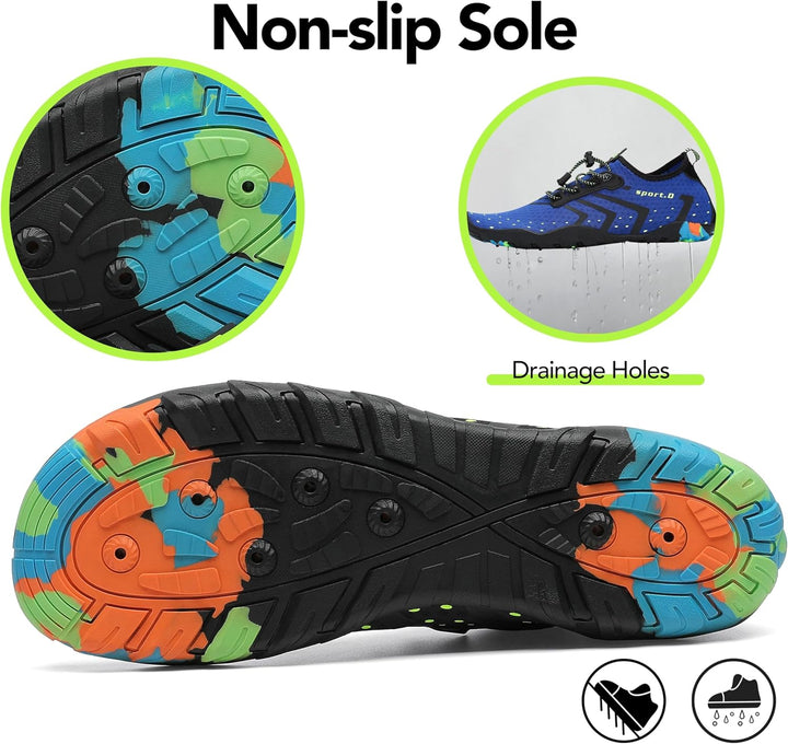 SAGUARO Badeschuhe Strandschuhe Aquaschuhe Wasserschuhe Surfschuhe Schwimmschuhe für Damen Herren Ki