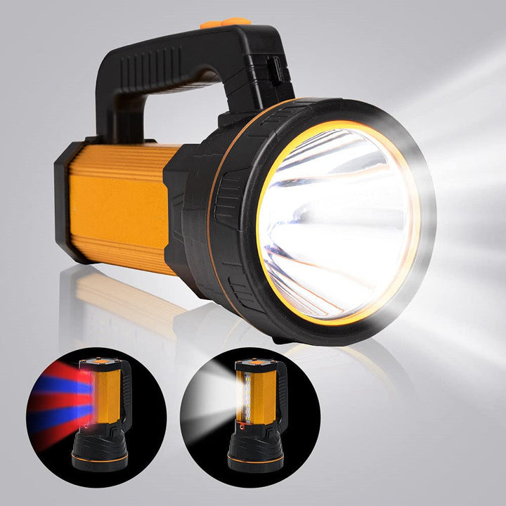 MAYTHANK Extrem helle Taschenlampe Led Aufladbar 10000 Lumen Akku Handscheinwerfer Handlampe Gross S