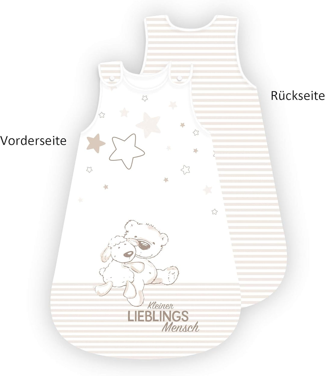 Herding Klaus GmbH GmbH Baby Best Schlafsack, Obermaterial Baumwolle/Füllung: 100% Polyester, beige,