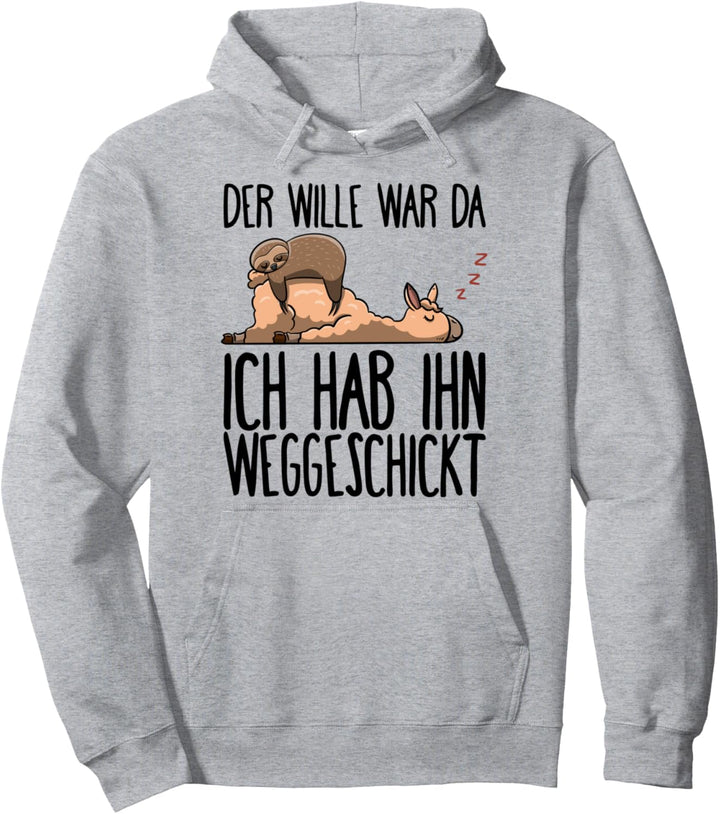 Faultier Alpaka Morgenmuffel Langschläfer Pullover Hoodie