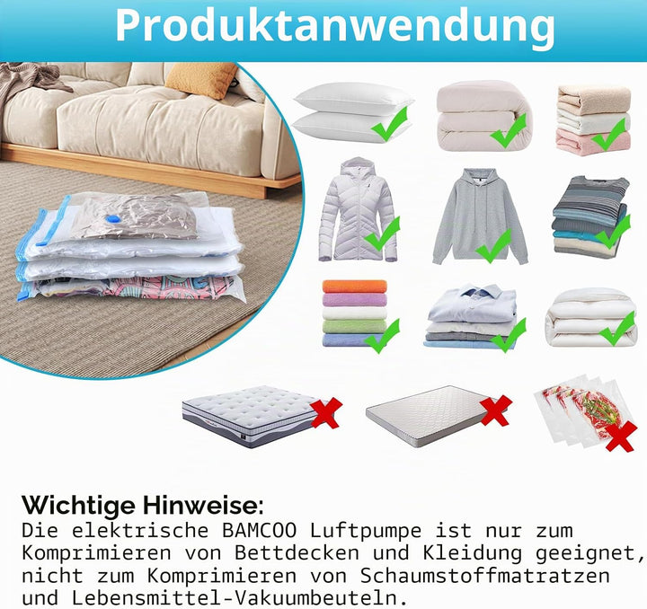 Vakuumpumpe für Vakuumbeutel Vakuumpumpe Elektrische für Vakuumbeutel Hellblau Vacuum Pump, Hellblau