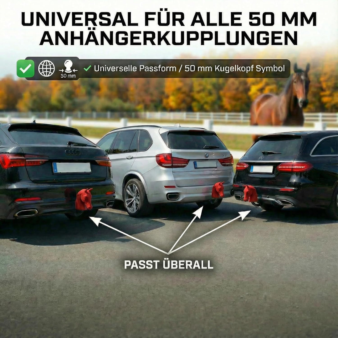 Kugelschutzkappe für Anhängerkupplung - Pferd - Abdeckkappe für Kupplungen - AHK Kappe Lustig Abdeck