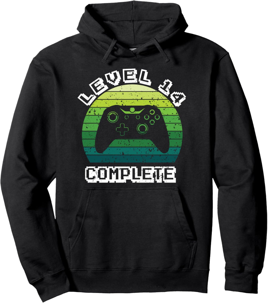 Level 14 Complete 14. Geburtstag Geschenk für Junge Pullover Hoodie