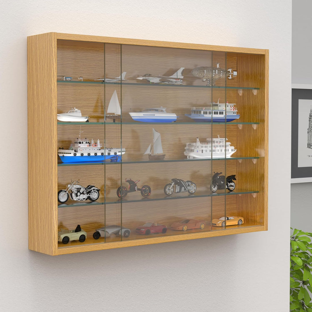 VCM Glasvitrine hängend/Vitrine Glas mit ESG-Sicherheitsglas/Masse ca. H. 55 x B. 75 x T. 12 cm/Häng