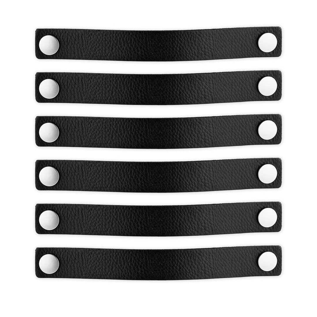 Brute Strength - Ledergriffe für Möbel - Schwarz - 12 Stück - 25 x 3 cm - Schrankgriff, Türgriff für