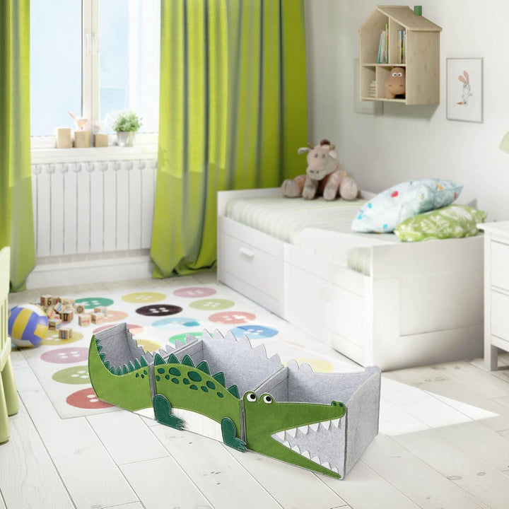 Lucky Sign - Aufbewahrungsbox Kinder Spielzeugkiste aus Filz faltbar für Jungen &amp; Mädchen,85X25X24cm