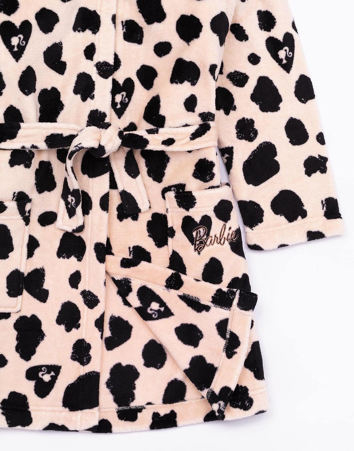 Barbie Dressing Gown Bademantel Mädchen Kinder PJS Robe 5-6 Jahre Beige, 5-6 Jahre Beige