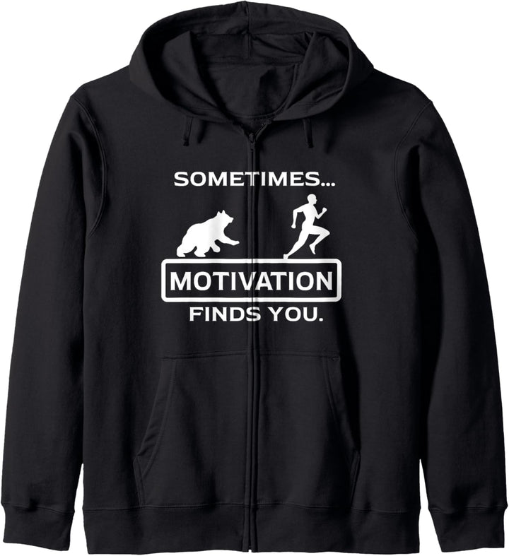 Lustiges Camping-Zitat "Sometimes Motivation" Kapuzenjacke