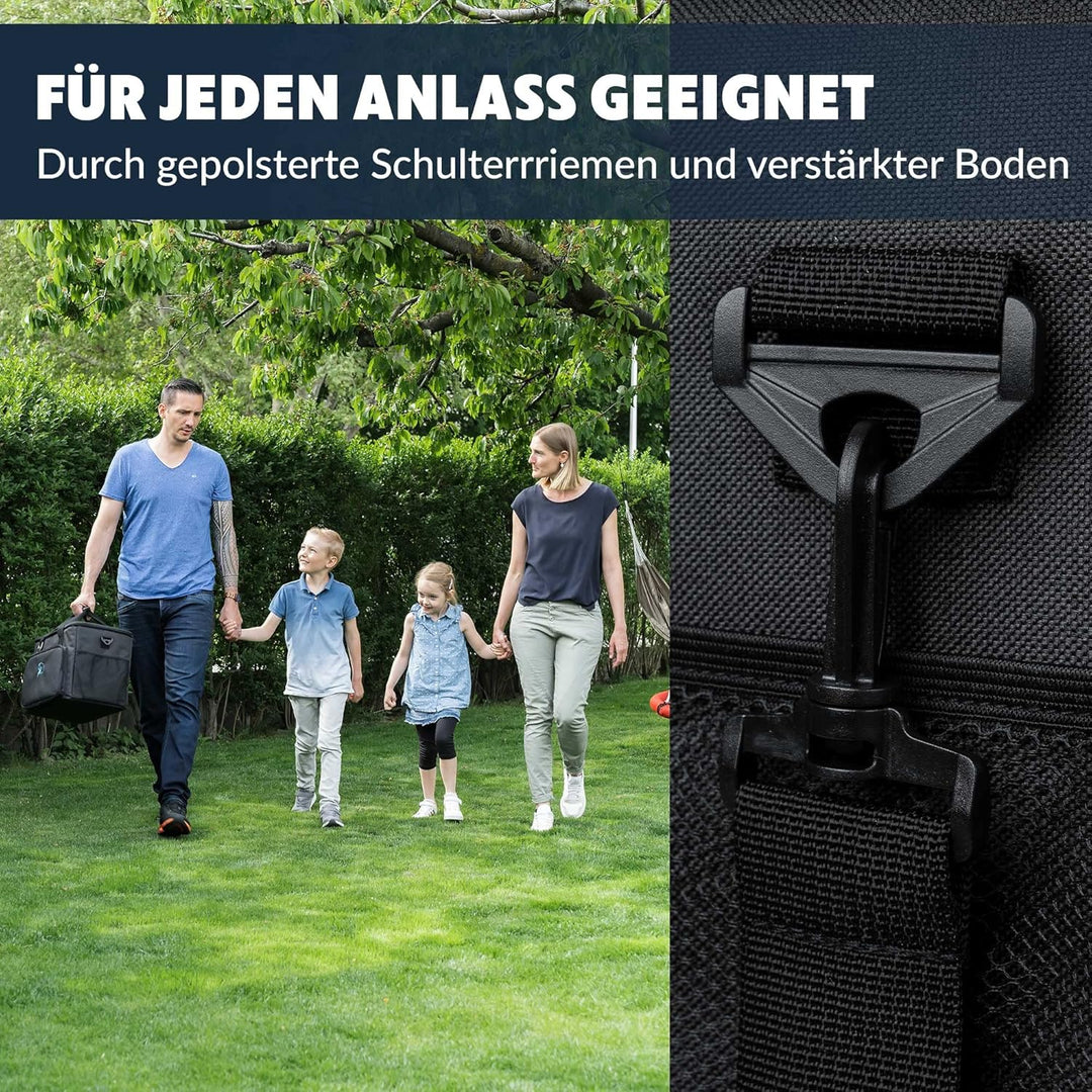 Obics Kühltasche klein 20L & Gross 30L, Kühlbox faltbar mit Flaschenöffner Lunchtasche Herren - lang