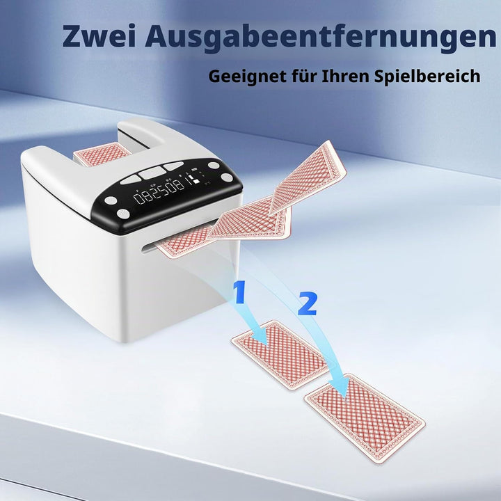 Elektrischer Automatischer Kartengeber mit 360° Drehfunktion, 4000mAh Akku, bis 8 Spieler betrugssic