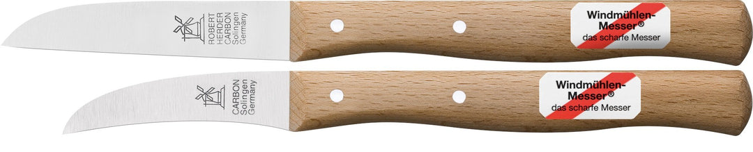 2er Set Gemüsemesser, kleines Küchenmesser, Schälmesser, Windmühlenmesser Klassiker klein