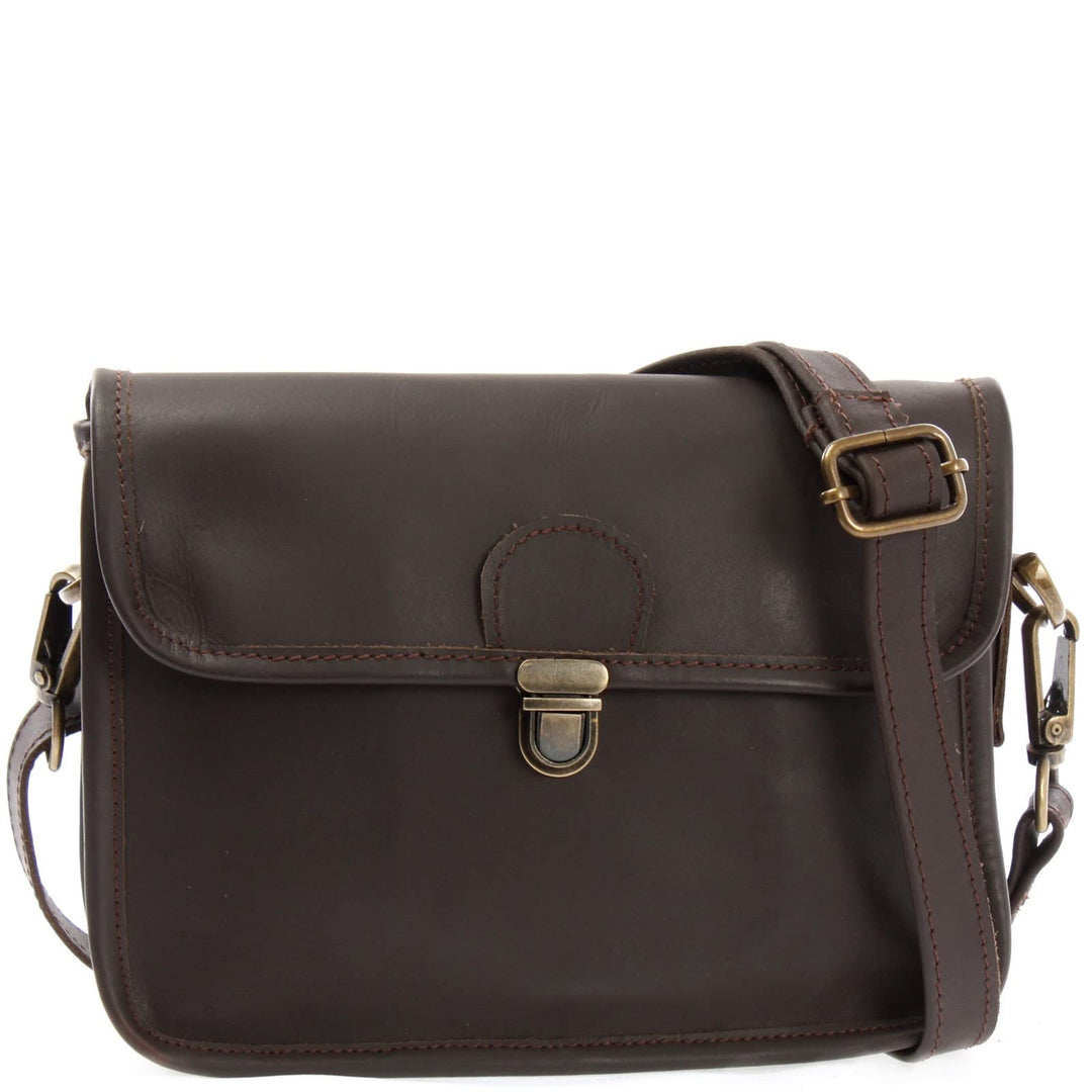 LECONI kleine Schultertasche Umhängetasche Damen Ledertasche Handtasche echtes Rindsleder 26x20x8cm