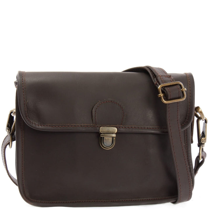 LECONI kleine Schultertasche Umhängetasche Damen Ledertasche Handtasche echtes Rindsleder 26x20x8cm