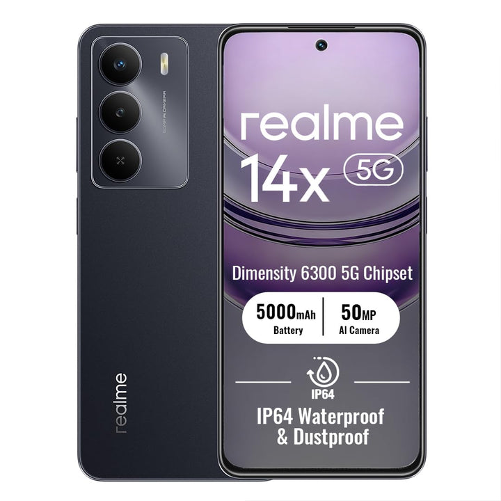 realme 14x 5G Smartphone 6+128GB, Peridot Green, 6.67 Zoll Bildschirm, 120Hz Display, 5000mAh Akku,